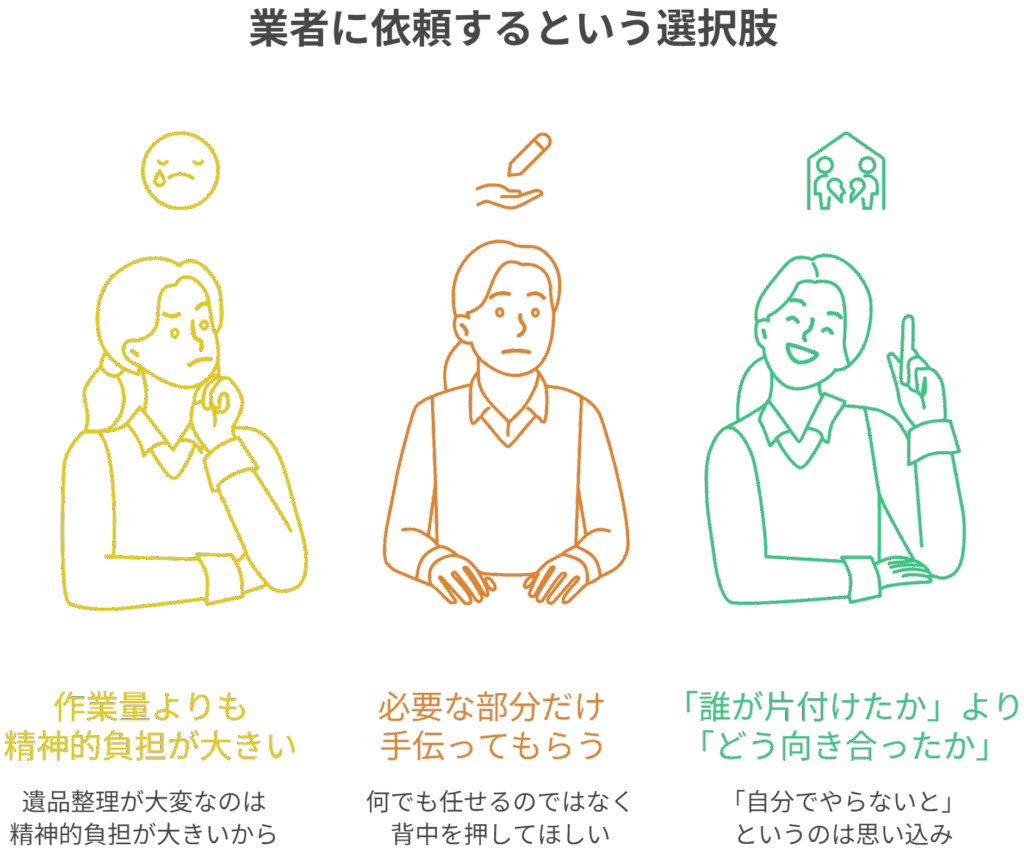 自分でやらなければいけないと思い込まない